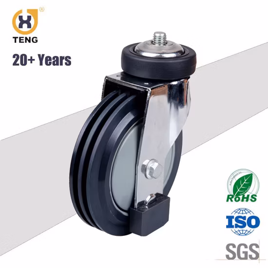 Supermarché 5 pouces pivotant fil tige Escalator roulette panier chariot roulette