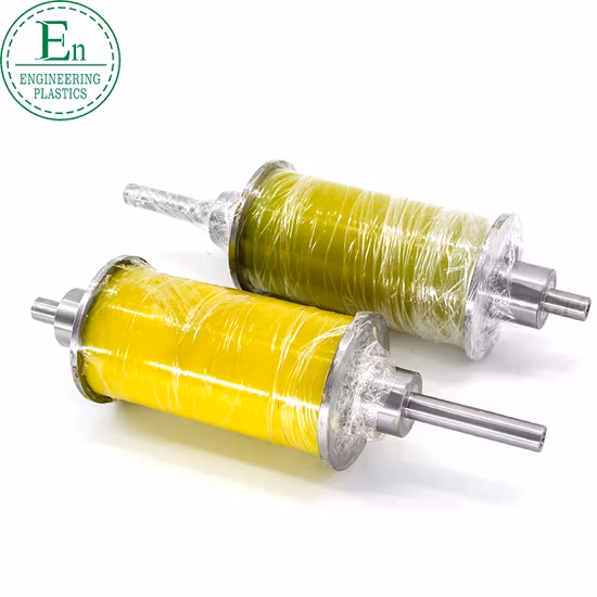 Rouleau en caoutchouc de polyuréthane de machines de décorticage personnalisées