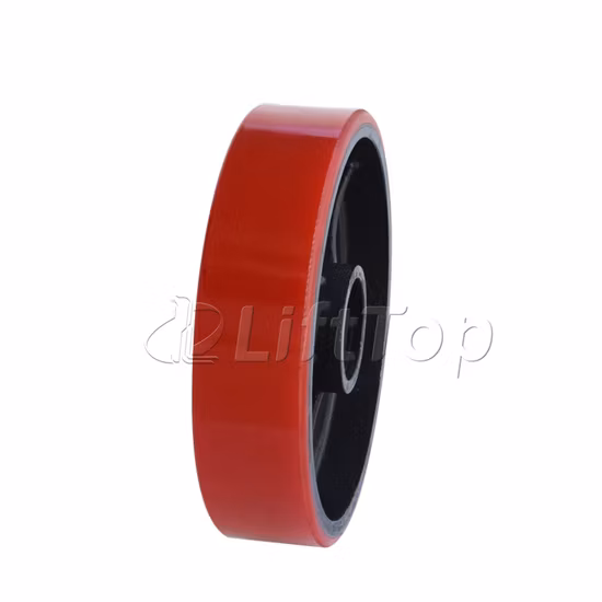 Pièces de chariot élévateur, usine chinoise, roue en PU rouge de 200mm x 50mm pour transpalette manuel Xilin