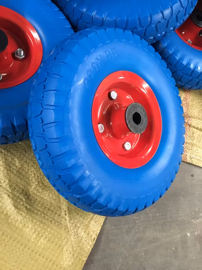 Roues de chariot à mousse PU solide et robuste, brouette à roulettes Tgum